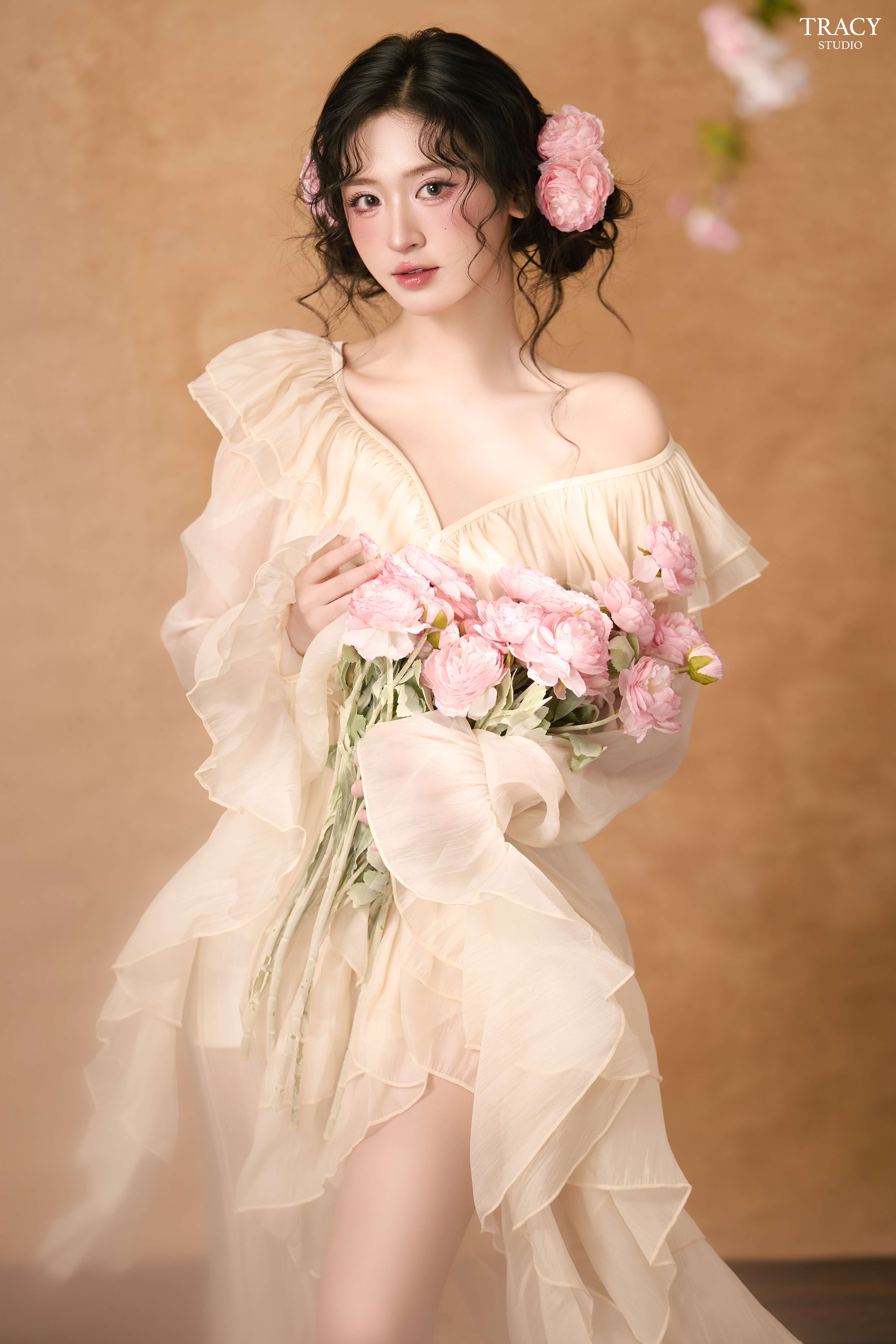 tracy studio chụp concept nàng thơ diệp peony